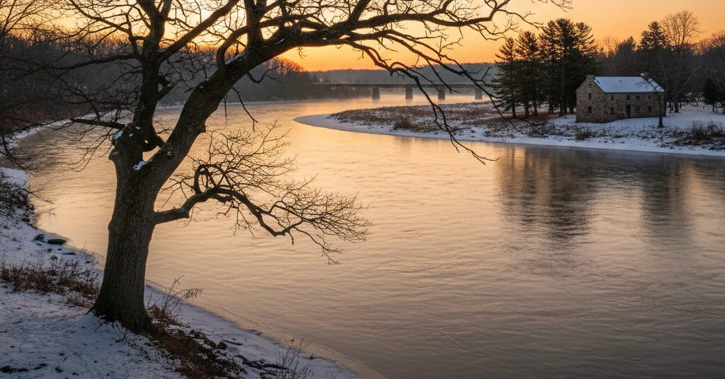 Tree with early signs of root rot near the Mohawk River in Schenectady